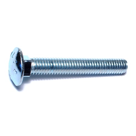 Midwest Fastener 7/16"-14 x 3" Zinc Plated Grade 2 / A307 Steel Coarse Thread Carriage Bolts 50PK 01126